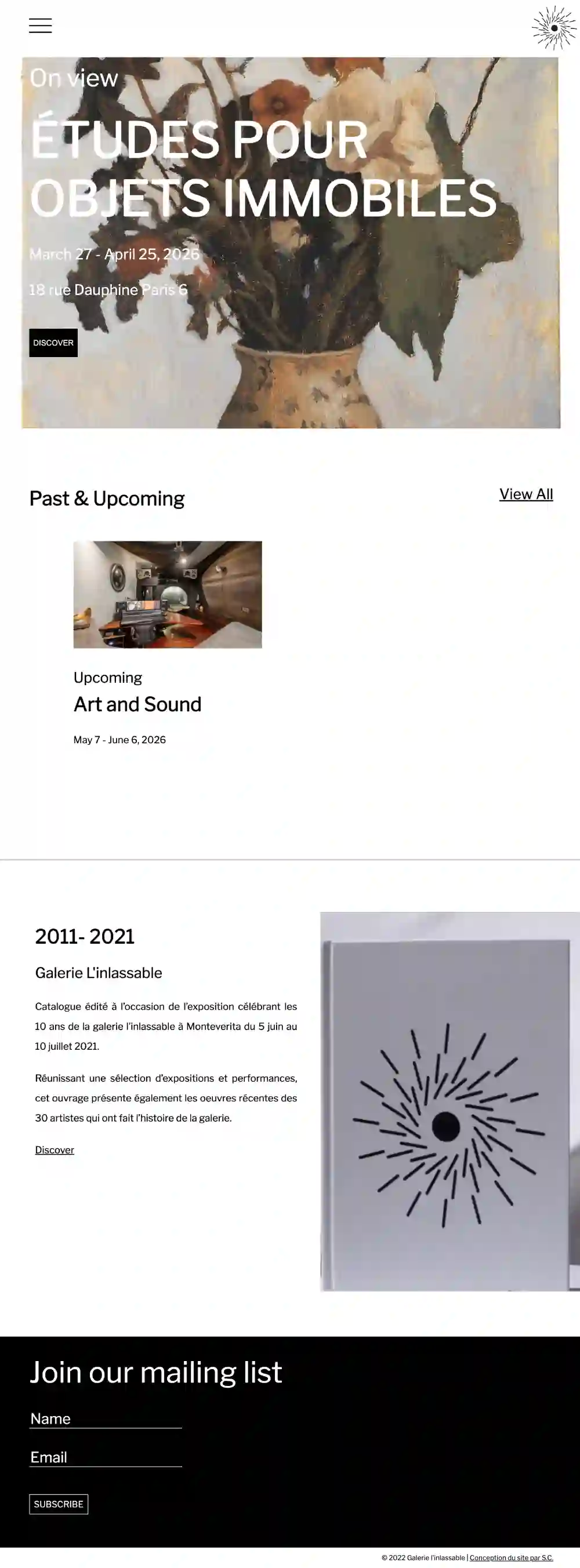 site galerie inlassable